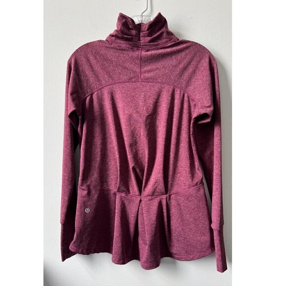 Lululemon Pleat Back Long Sleeve Pullover Bordeaux Size 8 NWOT - Picture 6 of 12